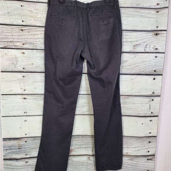 Gap Khakis Men's Tailored Straight Fit Pants 32x32 Charcoal Gray Dress Slacks - Picture 3 of 7